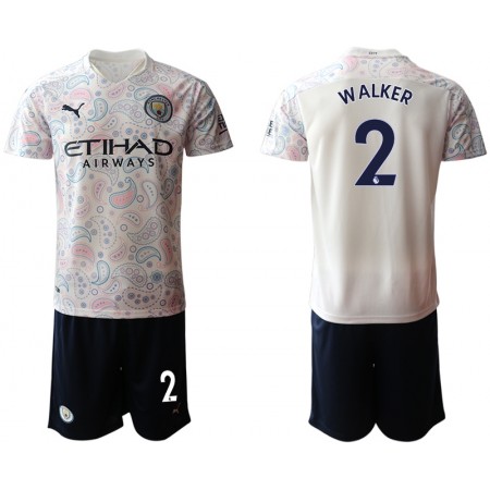 Billiga Fotbollströjor Manchester City Kyle Walker 2 Barn Tredje tröja 2020/21 Kortärmad